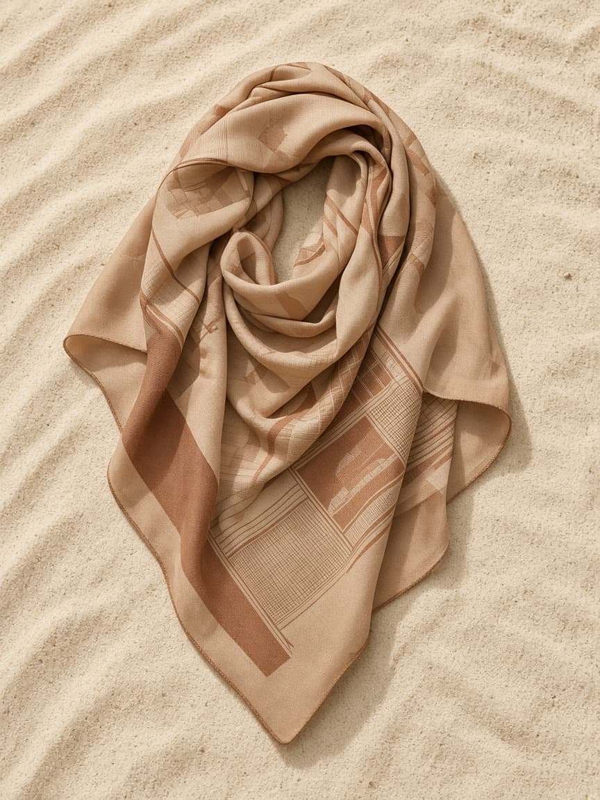 Sandstone scarf on pale sand